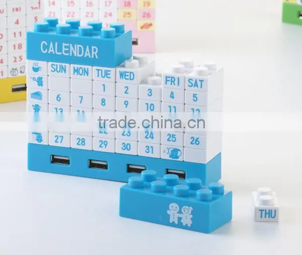 DIY Blocks Usb 2.0 Hub Calendar With Bluetooth/usb Hub With Cable/Executive DIY Desk Calendar 2015 photo-2