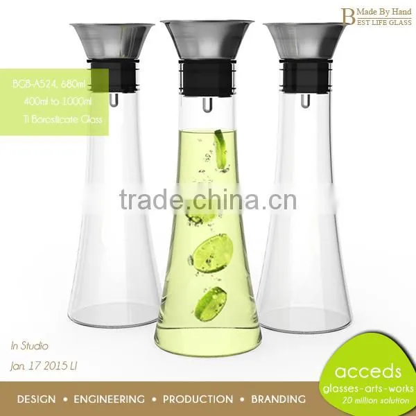 Personalized Pyrex Glass Fruit Lemon Water Bottle photo-5