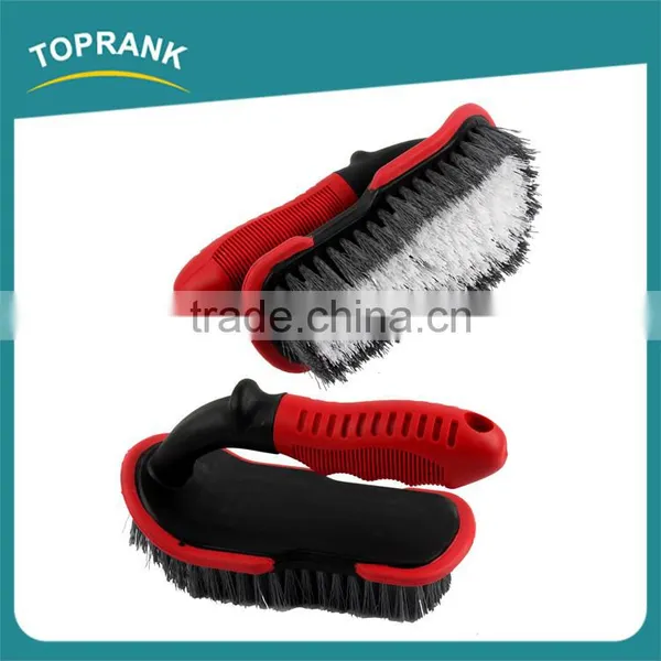 High Quality Auto Upholstery Mat Brushes TPR Handle Car Carpet Cleaning Brush photo-2