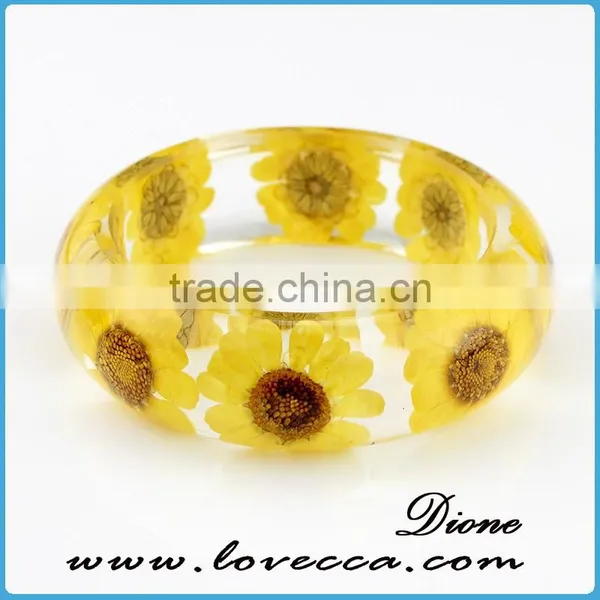 Wholesale Elegant Hand-made Resin Jewelry Real Flowers Bracelet photo-2
