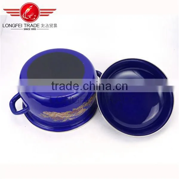 Quality Guarantee Enamel Kitchenware Decal Cookware / Cooking Pot With Mirror Face photo-6
