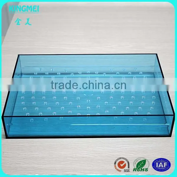 Chinese Manufacture Custom Made Purple Cube Plastic Acrylic Tea Serving Tray photo-2