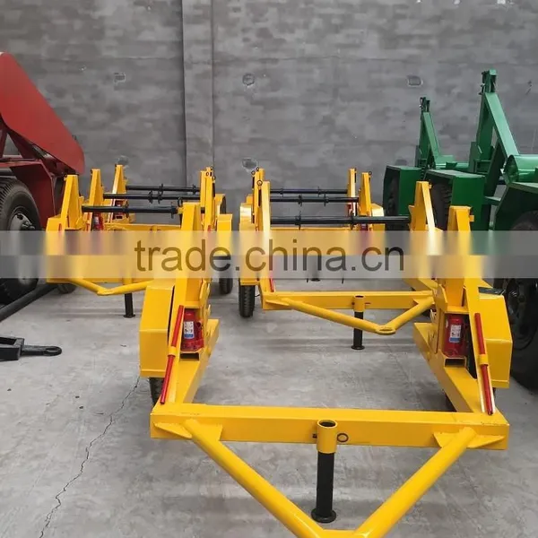 YT-1500 Hydraulic Steel Wire Rope Reel Trailer / Stranded Galvanized Steel Wire Drum Vehicle photo-2