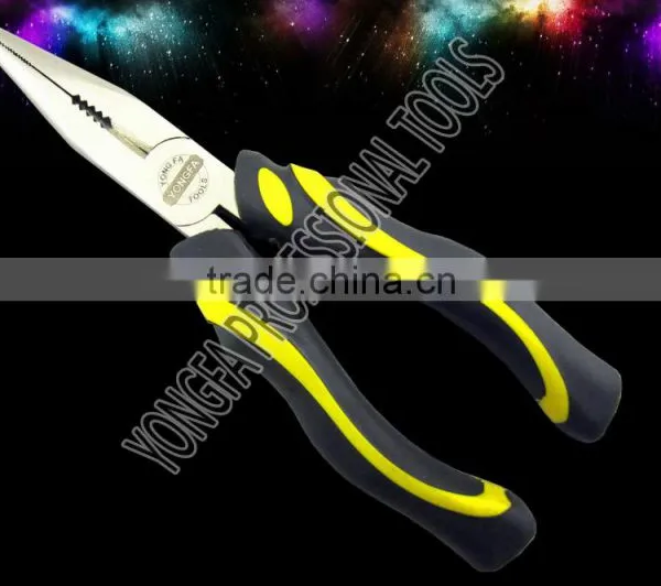 YF-2301 Nikel Plated High Quality Cutting Plier With TPR Handle photo-3