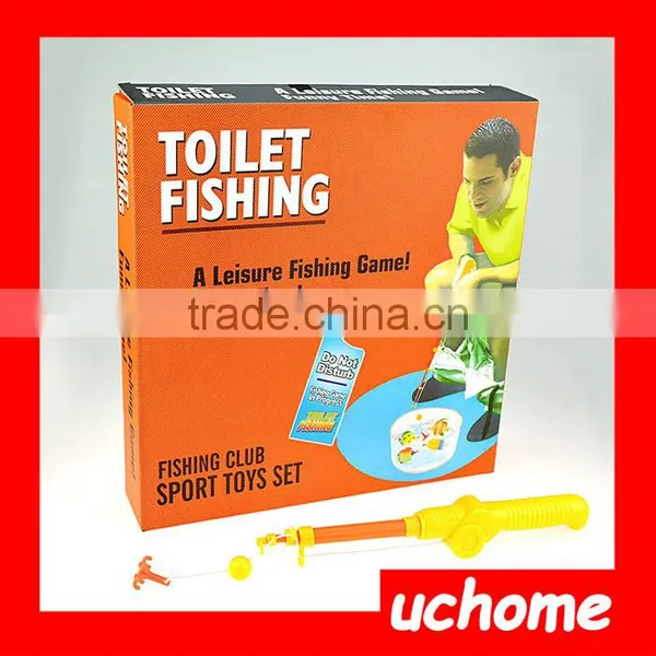 UCHOME Toilet Bathroom Fishing Game Funny Gadget Funny Toys Prank Perfect Gift for Fishing Lovers Shooting Cartoon Fishing Game photo-5