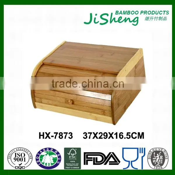 Modern Kitchenware Bamboo Bread Box, Bread Storage Box