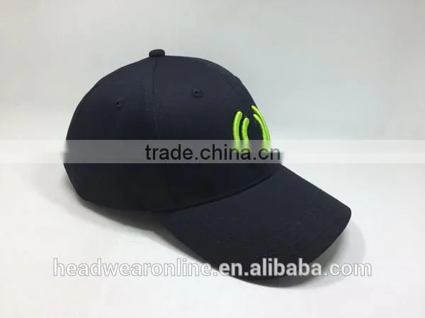100% Cotton Black Baseball Cap for Custom Your Embroidery Logo photo-2