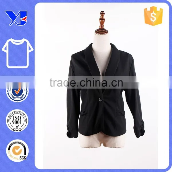 Wide Fly Deep Neckline Short Top Length Clousure Women Outer Coat
