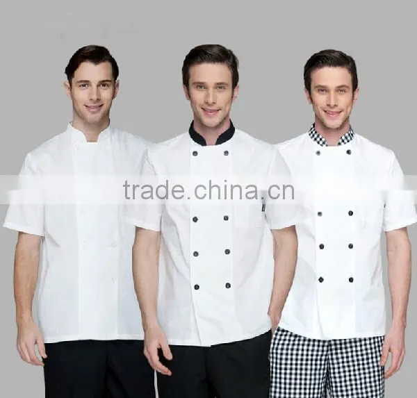 2017 New Cotton Restaurant Uniforms/Waiter/Chef Kitchen Shirt photo-6