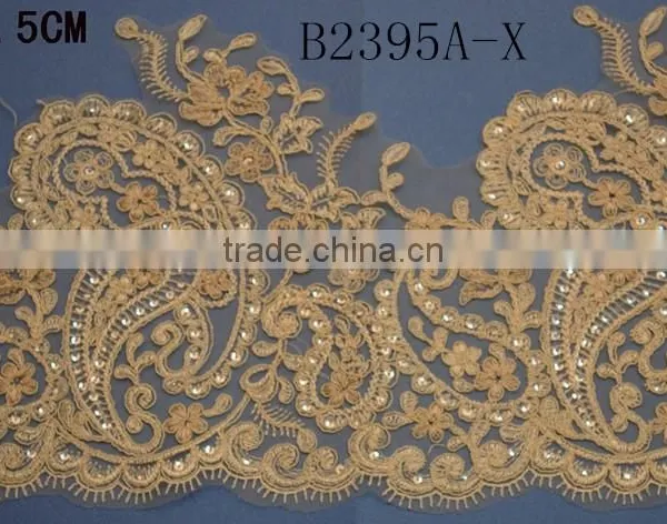 High Quality Guipure Lace Trim Cheap 100% Cotton Embroidery Lace Trim for Dress photo-4