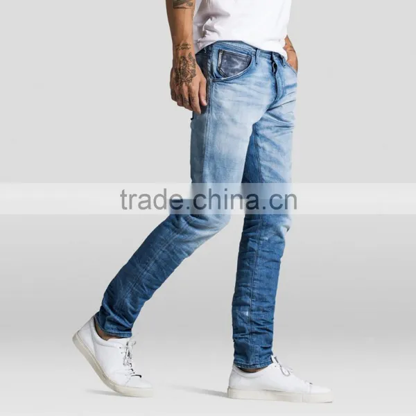 Wholesale China Factory Custom Made Narrow Bottom Jeans Pants photo-3