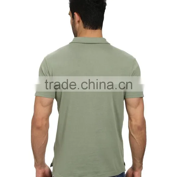 Custom High Quality Mens High Quality Stiff Collar Grey Cotton Polo Shirts photo-3