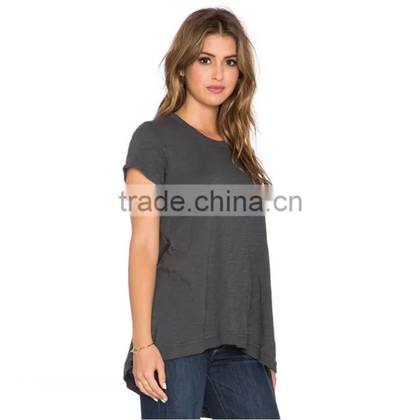 Quality Round Neck t Shirt Wholesale Plain Grey t Shirt Designing Online photo-2