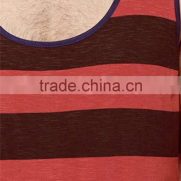 Mens Summer Over Dyed Striped Custom Rash Vest photo-3