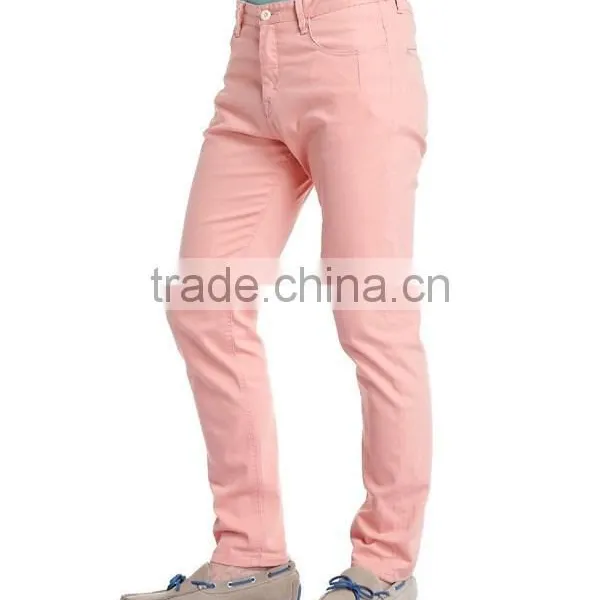 Cheap Price Pink Color Latest Pants Style Long Man Trousers photo-2