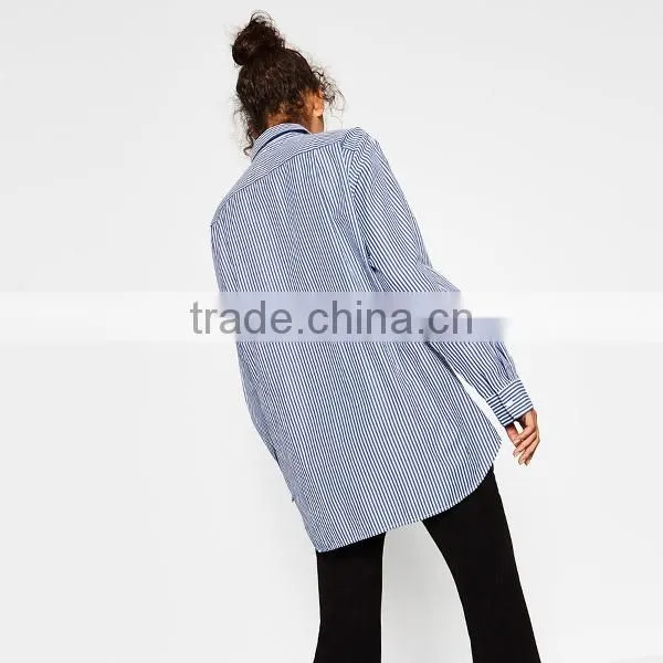 Guangzhou Women's Striped Embroidered Shirt photo-3