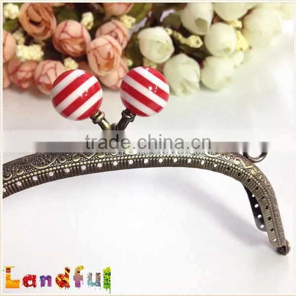 Colorful Curved Gumball Head DIY Findings Sew-in Bag Purse Frames photo-4