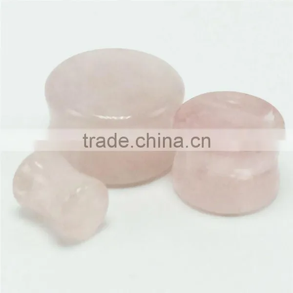Bulk Rose Quartz High Polished Organic Stone Ear Expander Stone Ear Stretcher photo-3