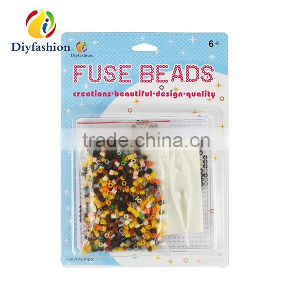 Diyfashion 5mm Hama Perler Fuse Beads the Slice of Pizza Set With Puzzle Iron Paper and Twezzer Hama Beads Toys for Kids 18022 photo-2