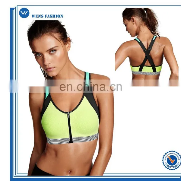 Custom Make Ladies Fitness Workout Front Close Sports Bra photo-4