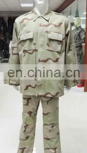 Cheap Custom Three Color Desert Camouflage Military Clothing for Sale photo-2