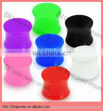 Acrylic Transparent Clear Plug Expender Body Jewelry Black Piercing Jewelry