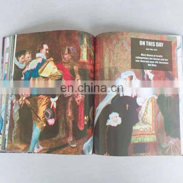 Wholesale Factory Price CMYK Printing Custom Hardcover Education History Book Printing With Ribbon photo-3