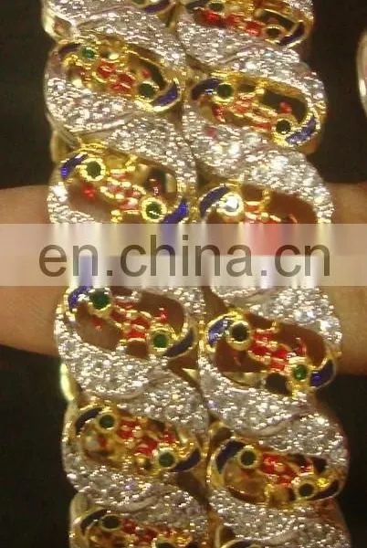 Cubic Zircon Jewelry Stone Bangle Manufacturer, Cubic Zircon Jewellery Bangles Exporter photo-5