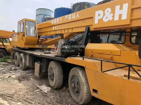 USED P&H 50TON MOBILE TRUCK CRANE photo-4