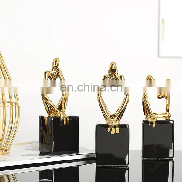 Nordic Style Home Interior Decoration Accessories Thinker Model Ceramic Art Ornaments photo-6