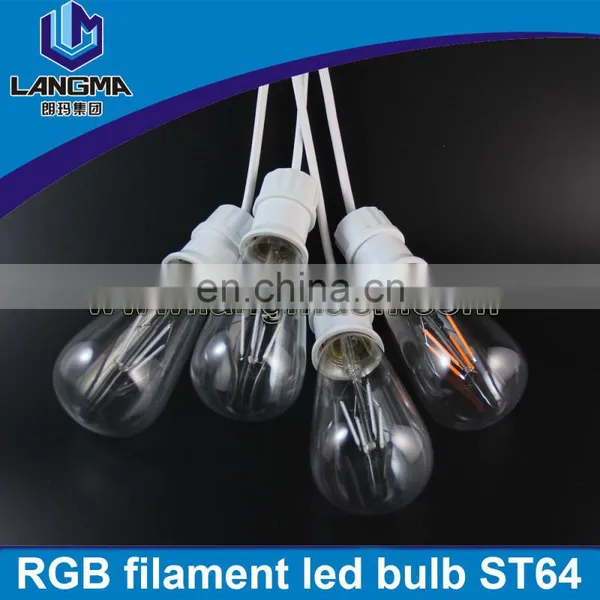 dc 24v RGB Filament Edison Led Bulb St64 E27 Vintage Lamp 12v Led 2w/4w/6w/8w photo-6