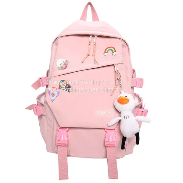 Schoolbag Female Korean High School Students Backpack Female Japanese Large Capacity Nylon Leisure Backpack Trend photo-5