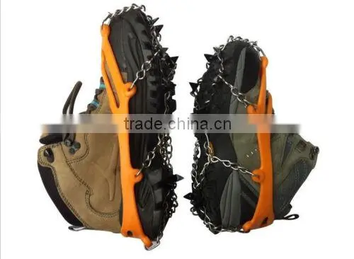 Anti Slip 8-Teeth POINT Ice Snow Shoes Spike Grip Boots Chain Crampons Grippers photo-3