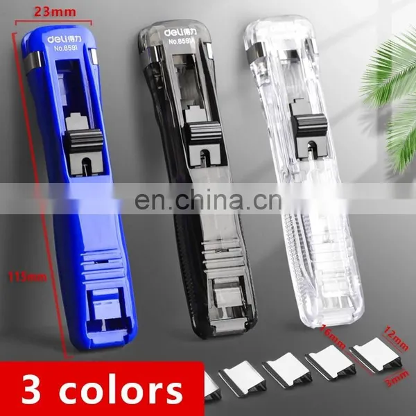 Deli Push Clamp Binder Stationery Clips Stapler Multifunction Paper Storage Artifact School Office Supplies Metal Clip Holder photo-4