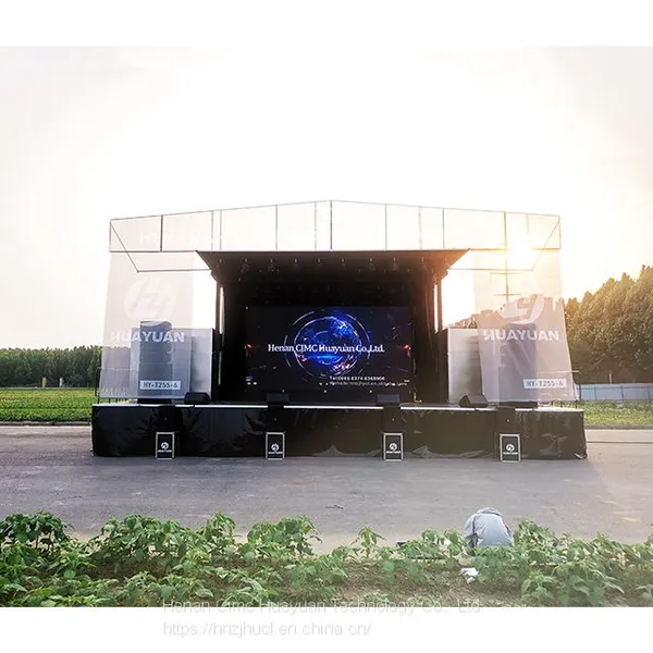 HUAYUAN T255-6 Hydraulic Outdoor Mobile Stage Truck for Concert Events