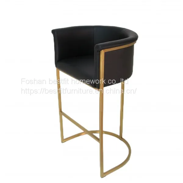 XC235 Bar Chair PU Comfortable Chair Stainless Steel High Stool Bar Stool photo-3