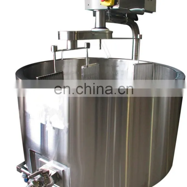 Genyond Factory 100-5000L Homogeneous Emulsifying Vat Stainless Steel Round & Elliptical Cheese Vat With High Speed Agitator photo-2