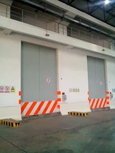 discharge door