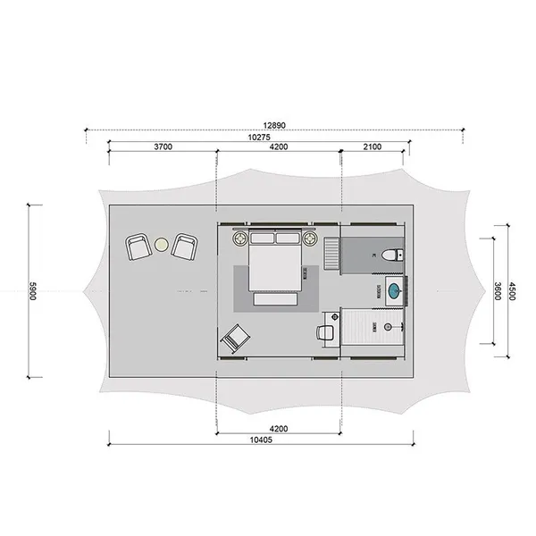 Prefab House Modular Steel Glamping Luxury Tent With Bathroom Hotel Tent Eco Waterproof 4season Family Resort Camp photo-5