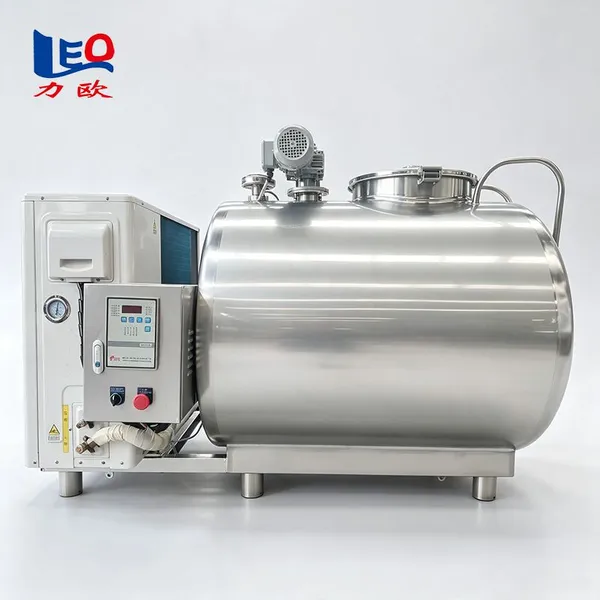 SUS304 Horizontal Milk Cooling Tank 500L Insulated Liquid Food Refrigeration Tank For Fresh Milk Juice