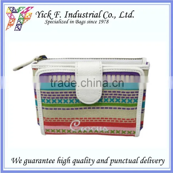 Rainbow Colors Stripes Canvas Wallet