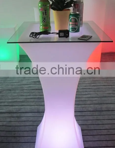 New PE Plastic Bar Table With LED Light & Remote Control YXF-6211 photo-2