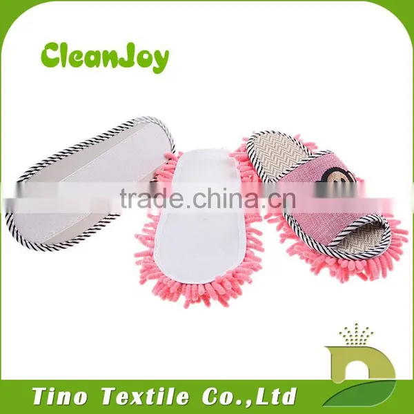 Household Cleaning Use Clean Felt Shoes Chenille Floor Cleaning Slippers With Supplier photo-5
