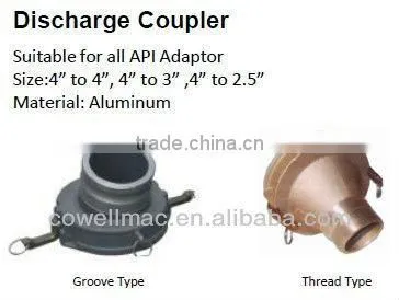 Discharge Coupler 4" to 4", 4" to 3", 4" to 2.5"