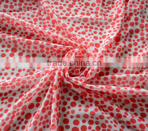 Dot Printing Polyester 150D Chiffon Fabric photo-4