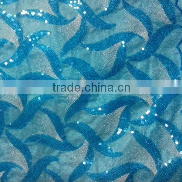 High Quality Sequined Embroidery Lace Fabric for Sale