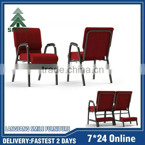 Wholesale Price Stackable and Connecting Church Chair With High Duty Frame photo-4