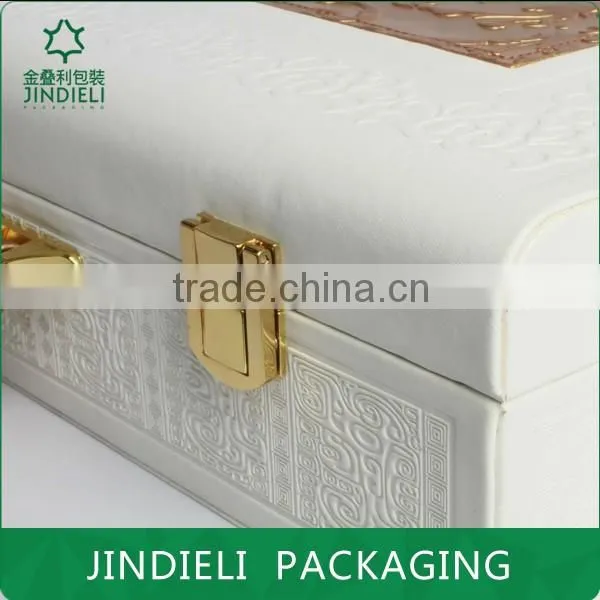 Beauty Elegant Leather Cosmetic Jewelry Box Packaging photo-3
