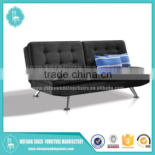 Pillows Sofa Bed With Chaise Function and Chromed Legs SZ-013# photo-2