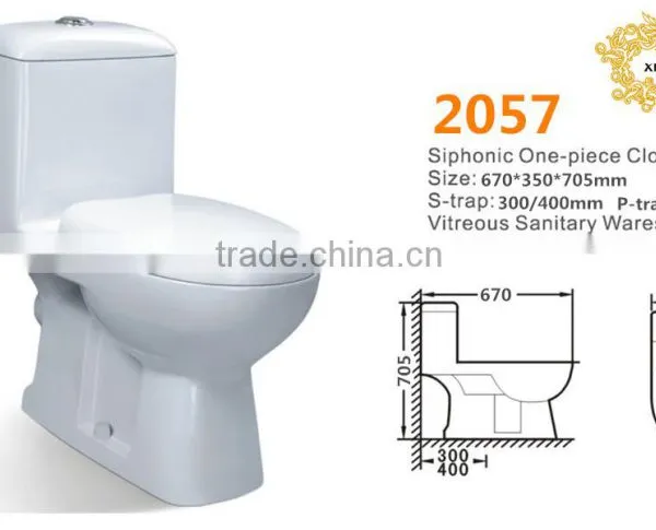 Chaozhou Sanitary Ware Toilet Ceramic WC Single Washdown One Piece Water Closet Toilet photo-2